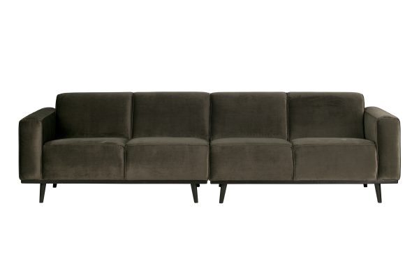 BEPUREHOME Statement 4 pers. sofa - varm grøn fløjl