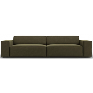 Jodie 3-personers sofa i velour B204 x D102 cm - Sort/Grøn