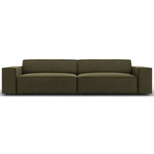 Jodie 4-personers sofa i velour B244 x D102 cm - Sort/Grøn