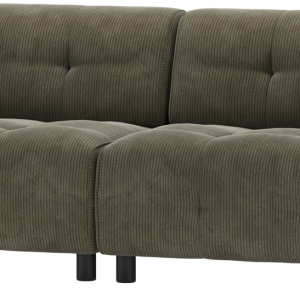 Louis, 3-personers sofa, grøn, fløjl H73x90x244 cm