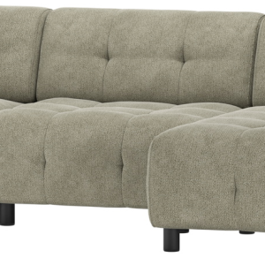 Louis, Chaiselong sofa, højrevendt, grøn, chenille, H73x120x334 cm