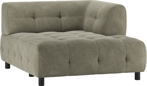 Louis Modulære sofa 1,5 chaiselong med arm højre, chenille grøn H73x140x122 cm