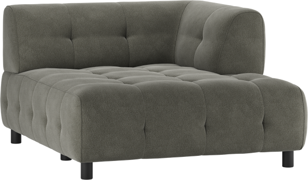 Louis Modulære sofa 1,5 chaiselong med arm højre, vævet stof grøn H73x140x122 cm