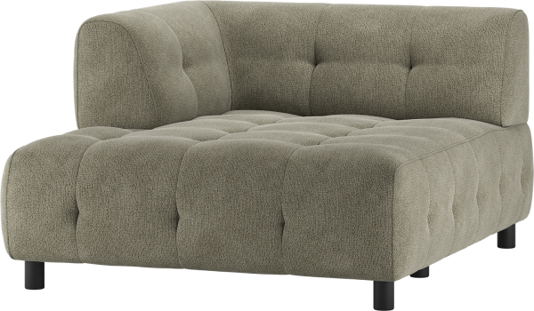 Louis Modulære sofa 1,5 chaiselong med arm venstre, chenille grøn H73x140x122 cm