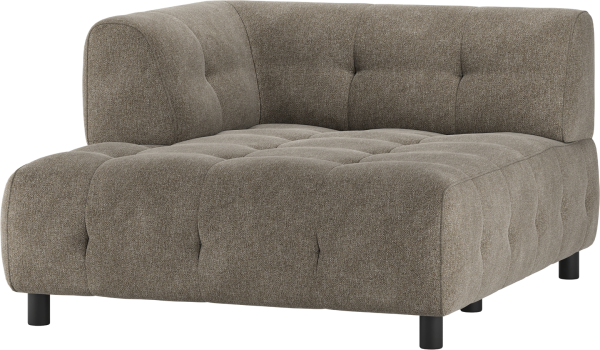 Louis Modulære sofa 1,5 chaiselong med arm venstre, fladvævet stof grøn H73x140x122 cm