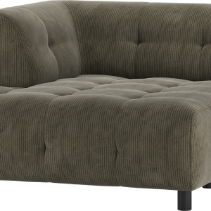 Louis Modulære sofa 1,5 chaiselong med arm venstre, fløjl grøn H73x140x122 cm