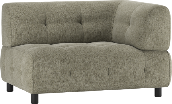 Louis Modulære sofa 1,5-sæder med arm højre, chenille grøn H73x90x122 cm