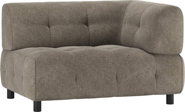 Louis Modulære sofa 1,5-sæder med arm højre, fladvævet stof grøn H73x90x122 cm