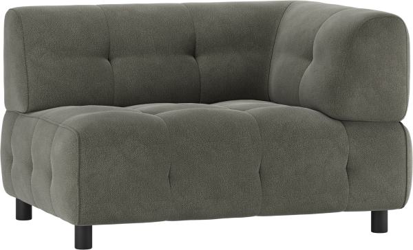 Louis Modulære sofa 1,5-sæder med arm højre, vævet stof grøn H73x90x122 cm