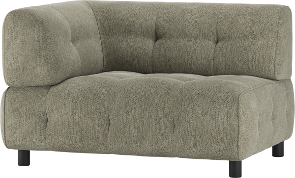 Louis Modulære sofa 1,5-sæder med arm venstre, chenille grøn H73x90x122 cm