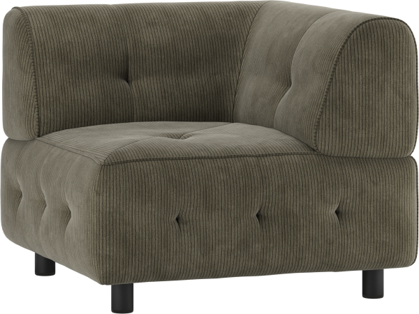 Louis Modulære sofa Hjørneelement, fløjl grøn H73x90x90 cm