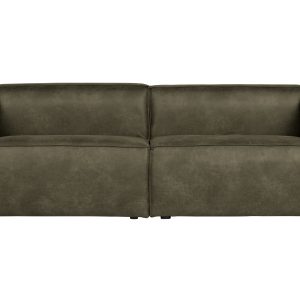 WOOOD Bean 3,5 pers. sofa - army grøn læderfiber/polyester