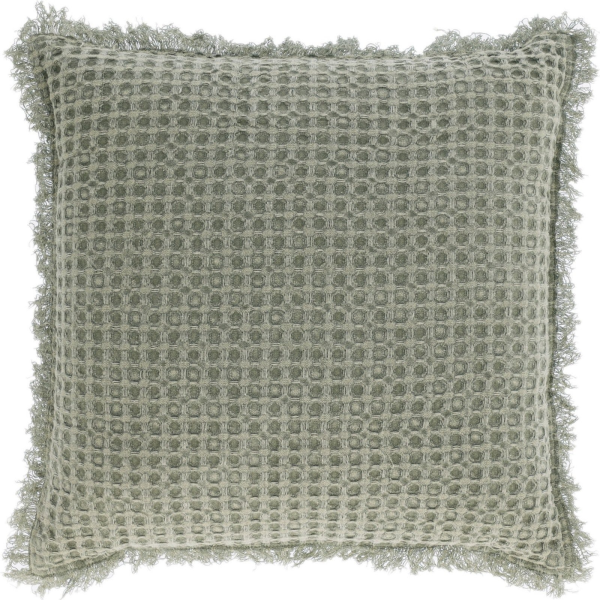 Kave Home Shallow pudebetræk 45 x 45 cm grøn - naturlige fibre til sofa og seng