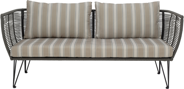 Udendørs sofa/lounge Bloomingville Mundo i grøn metal L175 x B74 x H72 cm