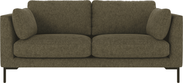 2-personers sofa Rowico Corwin Brenda 77 i dyb grøn polyester med sorte metalben
