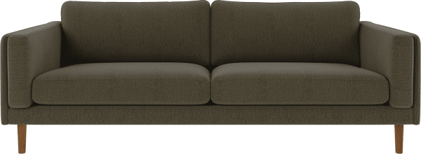 3-personers sofa Rowico Braden Brenda grøn polyester lakeret egetræ