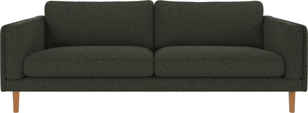 3-personers sofa Rowico Braden i Alice 162 stof grøn med egetræsben 216x87x78 cm
