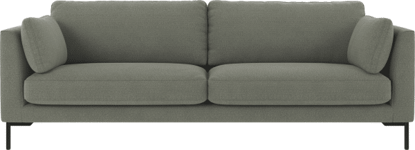 3-personers sofa Rowico Corwin Rita 158 grøn stof med sorte pulverlakerede metalben 238x98 cm