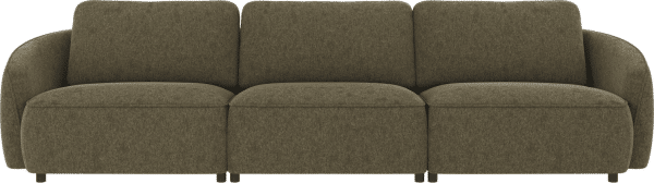4-personers sofa Rowico Norris Brenda 77 grøn stof, FSC-mix træstel, sorte plastben
