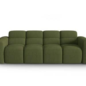 MICADONI Lisa 4 pers. sofa - grøn melange struktur stof