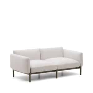 KAVE HOME Sorells udendørs 2 pers. modul sofa - grøn aluminium (201cm)
